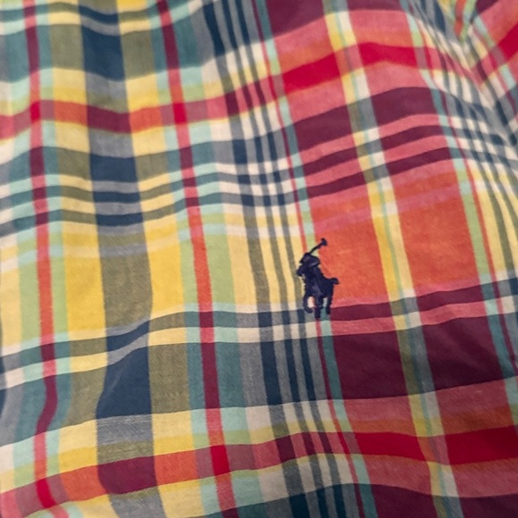 Ralph Lauren Men's Indian Madras Button Down Shirt Size 2XB Broad Chest Waist - Picture 8 of 8